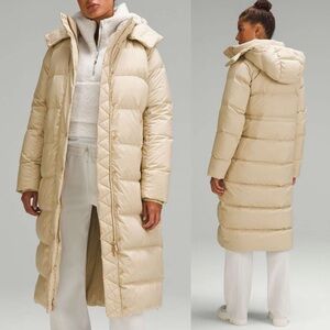lululemon athletica Cream Puffer Coat